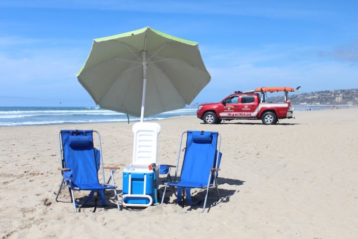 Beach and bike rental gear available for guests in San Diego vacation rentals