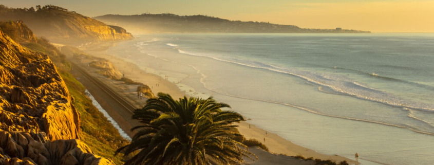 A beautiful beach in San Diego during spring break