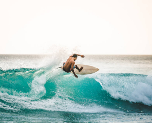 A man surfing in San Diego