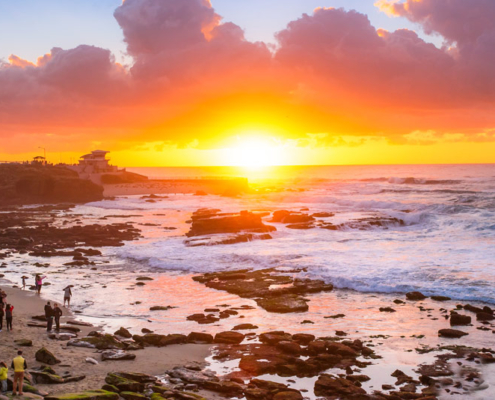 Enjoy the warmth and color of fall along the San Diego coast.