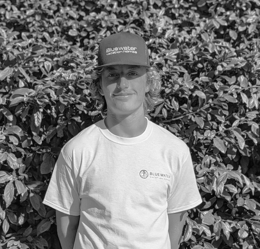 Jackson Becker, Field Support Technician at Bluewater Vacation Homes, providing on-site assistance and property maintenance for Mission Beach vacation rentals